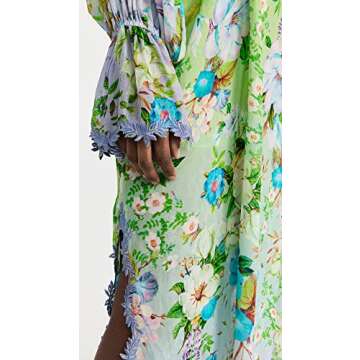 Hemant and Nandita Women's Laya Caftan with Printed Slip, Ombre, XXL