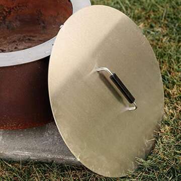 Breeo X Series Lid 24 (27.85 Inch) - Stainless Steel Fire Pit Lid - Keep Rain Debris & Elements Outside the Fire Pit - Durable Fire Pit Cover - Firepit Cover Lid - USA Made - Bonfire Accessories