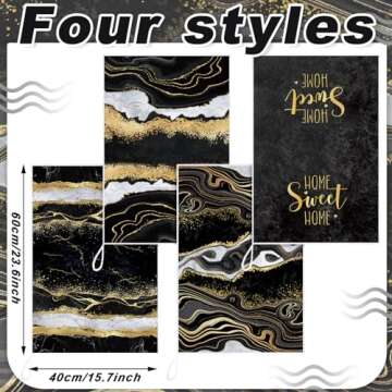 Geyoga Marble Kitchen Towels - Stylish & Absorbent Set