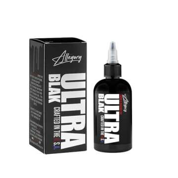 Allegory Tattoo Ink – Ultra Blak, Premium Black Tattoo Ink, Perfect for Lining and Shading, Smooth...