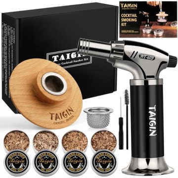 TAIGIN Cocktail Smoker Kit with Torch & 4 Wood Chips