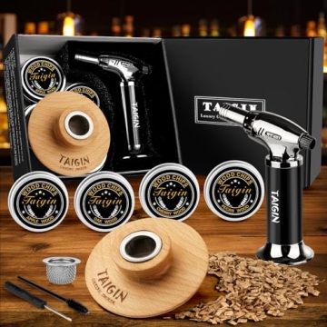 TAIGIN Cocktail Smoker Kit with Torch & 4 Wood Chips
