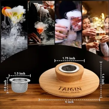 TAIGIN Cocktail Smoker Kit with Torch & 4 Wood Chips