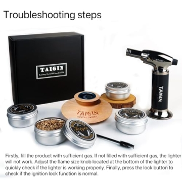 TAIGIN Cocktail Smoker Kit with Torch & 4 Wood Chips