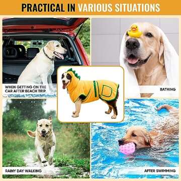 Cuddlesphere Super Absorbent Dog Bath Towel & Drying Gloves