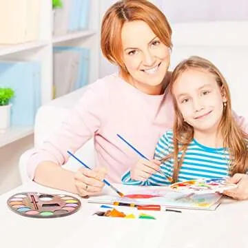 50Pcs Versatile Paint Brush Set for All Ages