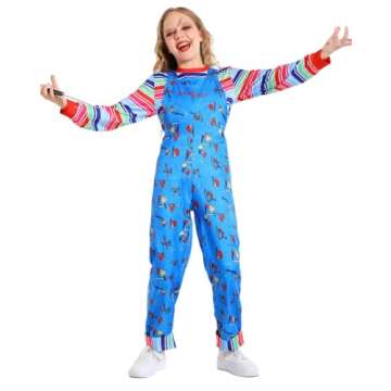 jiobabe Kids Nightmare Killer Doll Costume for Halloween