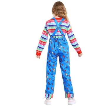 jiobabe Kids Nightmare Killer Doll Costume for Halloween