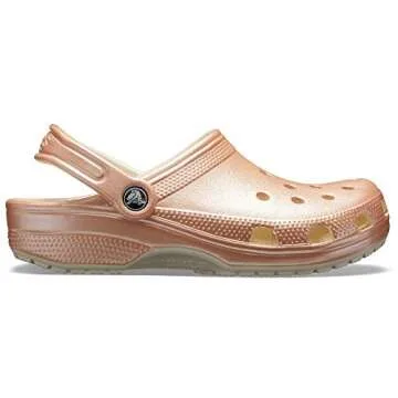 Crocs Sparkly Clogs, Comfortable Metallic Shoes
