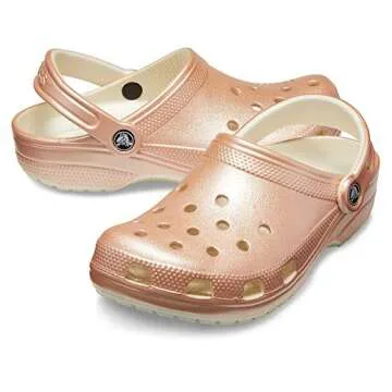 Crocs Sparkly Clogs, Comfortable Metallic Shoes