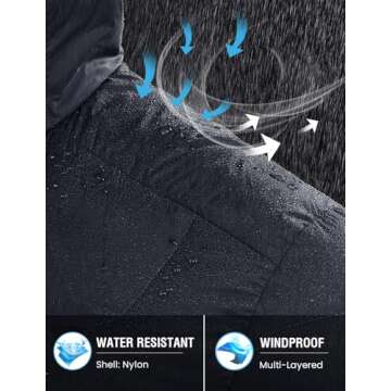 Packable Lightweight TBMPOY Men's Puffer Jacket for Winter