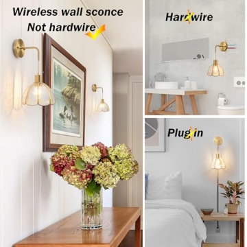 Battery Wall Sconces Set Of Two - Remote Control RGB Dimmable