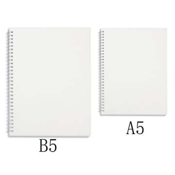 Miliko Transparent Hardcover A5 Size Dot Grid Wirebound/Spiral Notebook-2 Per Pack (Dot Grid), A5 8.27inX5.67in