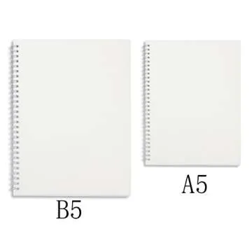 Miliko Transparent Hardcover A5 Size Dot Grid Wirebound/Spiral Notebook-2 Per Pack (Dot Grid), A5 8.27inX5.67in