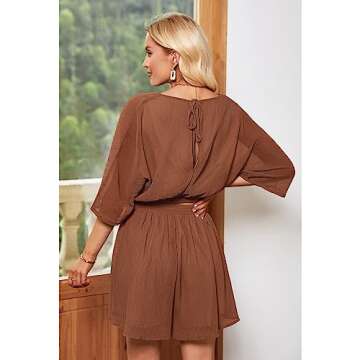 Vetinee 2 Piece Sets For Women Casual Women'S Summer Tops Cute Shorts Summer Sets Two Piece Short Set For WomenWomen Clothes Fashion Almond Brown Fit Size Small S Size 4 Size 6