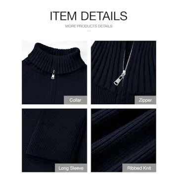 BTFBM Women’s Trendy Half Zip Pullover Sweater