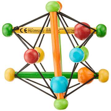 Manhattan Toy Skwish Mardi Gras Rattle and Teether Grasping Activity Toy