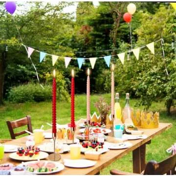 Gradient Red Taper Candles for Home Decor and Events