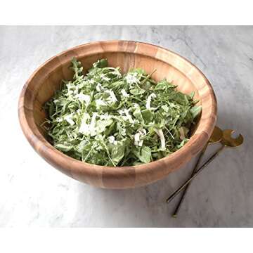 Ironwood Gourmet Salinas Extra Large Salad Bowl - Exquisite Acacia Wood for All Occasions