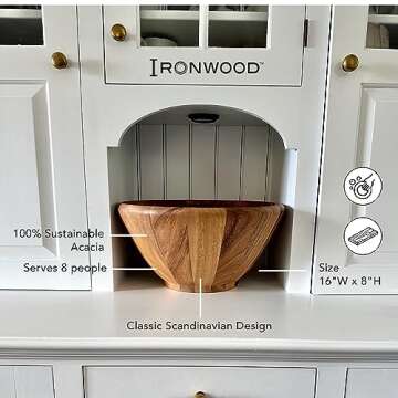 Ironwood Gourmet Salinas Extra Large Salad Bowl 16-inch