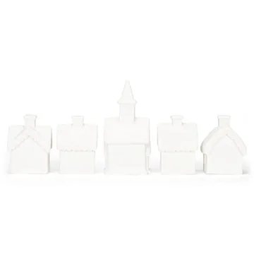 Mark Feldstein Winter Village Set - LED Porcelain Figurines