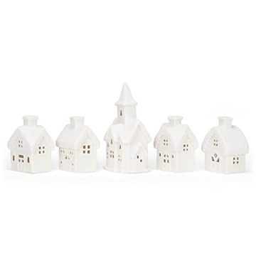 Mark Feldstein Winter Village Set - LED Porcelain Figurines