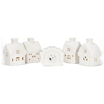 Mark Feldstein Winter Village Set - LED Porcelain Figurines