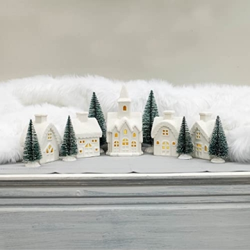 Mark Feldstein Winter Village Set - LED Porcelain Figurines