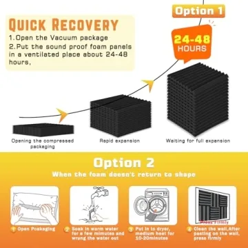 Mirovant 28 Pack Soundproof Acoustic Foam Panels for Walls