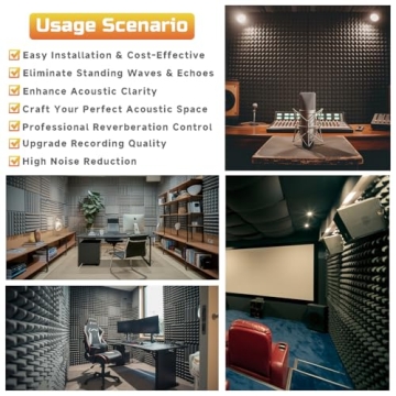 Mirovant 28 Pack Soundproof Acoustic Foam Panels for Walls