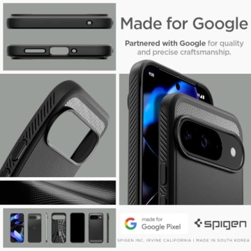 Spigen Rugged Armor Pixel 9/Pro Case - Military Protection