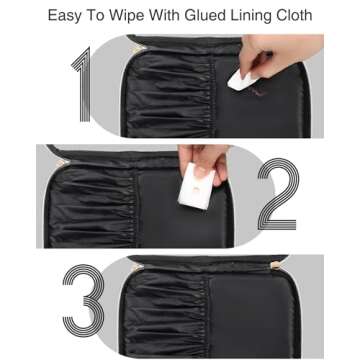 Relavel Travel Makeup Bag, Clear Makeup Organizer Bag Portable Cosmetic Bag, Cute Transparent Makeup Case For Women with Accessories