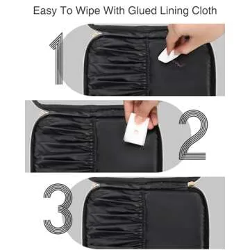 Relavel Travel Makeup Bag, Clear Makeup Organizer Bag Portable Cosmetic Bag, Cute Transparent Makeup Case For Women with Accessories