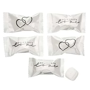 Candy Envy - Celebrate Love Buttermints - 13 oz. Bag - Approximately 100 Individually Wrapped Mints - Wedding, Anniversary, Love Candy