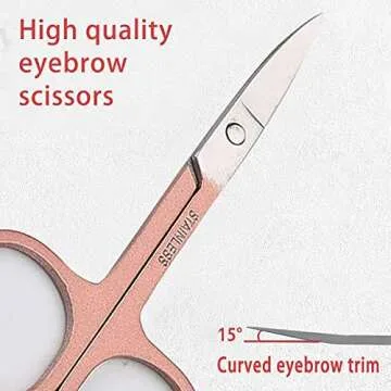 Manicure Kit Nail Clippers Set Pedicure 16 pieces Stainless Steel Manicure Grooming Care Tools Nose Hair Scissors File Best Gift with Luxurious Case for Man Women (Rose golden_4 pieces)