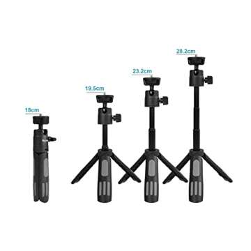 Phone Tripod Stand, Ruittos Vlogging Tripod, Selfie Stick Tripod, Go pro Extendable Tripod for iPhone, Webcam, Desktop, Sony, Go Pro, DJI Action 5 pro, Travel 11.5inch Portable Pocket Mini Tripod
