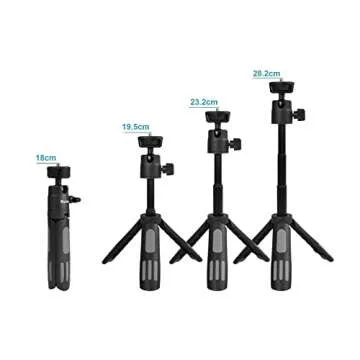 Phone Tripod Stand, Ruittos Vlogging Tripod, Selfie Stick Tripod, Go pro Extendable Tripod for iPhone, Webcam, Desktop, Sony, Go Pro, DJI Action 5 pro, Travel 11.5inch Portable Pocket Mini Tripod