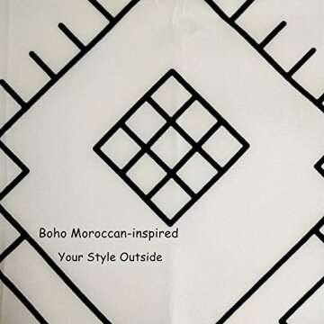 YoKii Boho Moroccan Shower Curtain - Spa Elegance