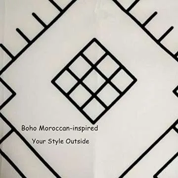 YoKii Boho Moroccan Shower Curtain - Spa Elegance