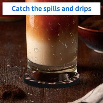 tifanso Car Cup Drink Holder Coaster, 2 Pack Car Coasters for Cup Holders, Cute Vehicle Accessories for Women and Girl (Leopard)