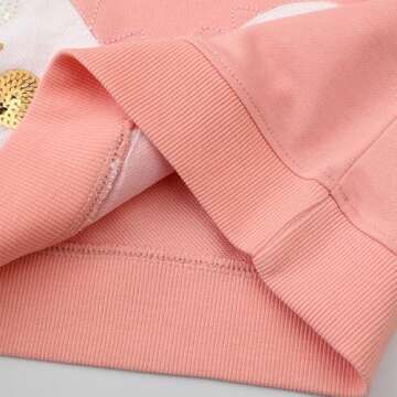 FreeLu Girls Cotton Pullover Sweatshirts Kids Cute Cartoon Printed Crewneck Tops(Dinosaur Lightpink,3T)