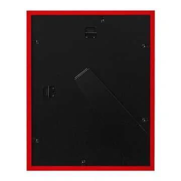 eletecpro 11x14 Picture Frame 4 Pack Made of Solid Wood and Strong Real Glass, Displays 8x10 and 8.5x11 Photos with Mat or 8x11 Without Mat, Room Decor for Wall and Tabletop, Gallery Gifts Red