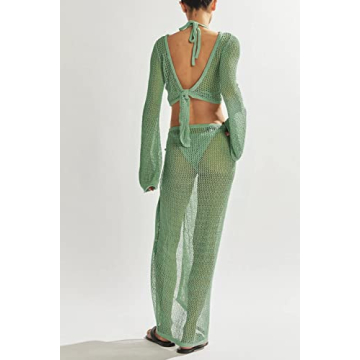 Trendy LANNEW Crochet Bathing Suit Cover Ups for Women