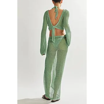 Trendy LANNEW Crochet Bathing Suit Cover Ups for Women