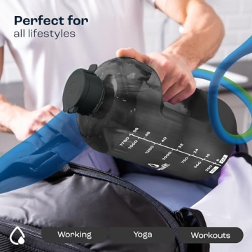 AQUAFIT 64 oz BPA Free Water Bottle with Time Markers