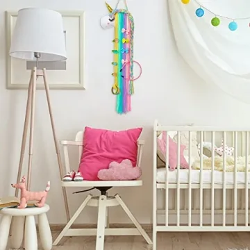 Charming Unicorn Hair Bow Holder for Girls Room Decor