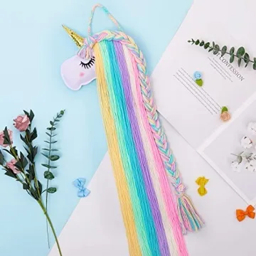 Charming Unicorn Hair Bow Holder for Girls Room Decor