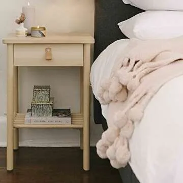 Main + Mesa Woven Cotton Pom Pom Throw