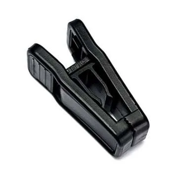 HOUSE DAY Plastic Hanger Clips, Strong Pinch Grip Clips for Use with Slim-line Clothes Hangers, Finger Clips (100Pcs Black)