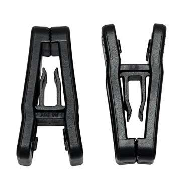 HOUSE DAY Plastic Hanger Clips, Strong Pinch Grip Clips for Use with Slim-line Clothes Hangers, Finger Clips (100Pcs Black)